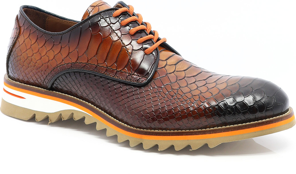 LACÉ BLUCHER CROCO PLAIN TOE-76135