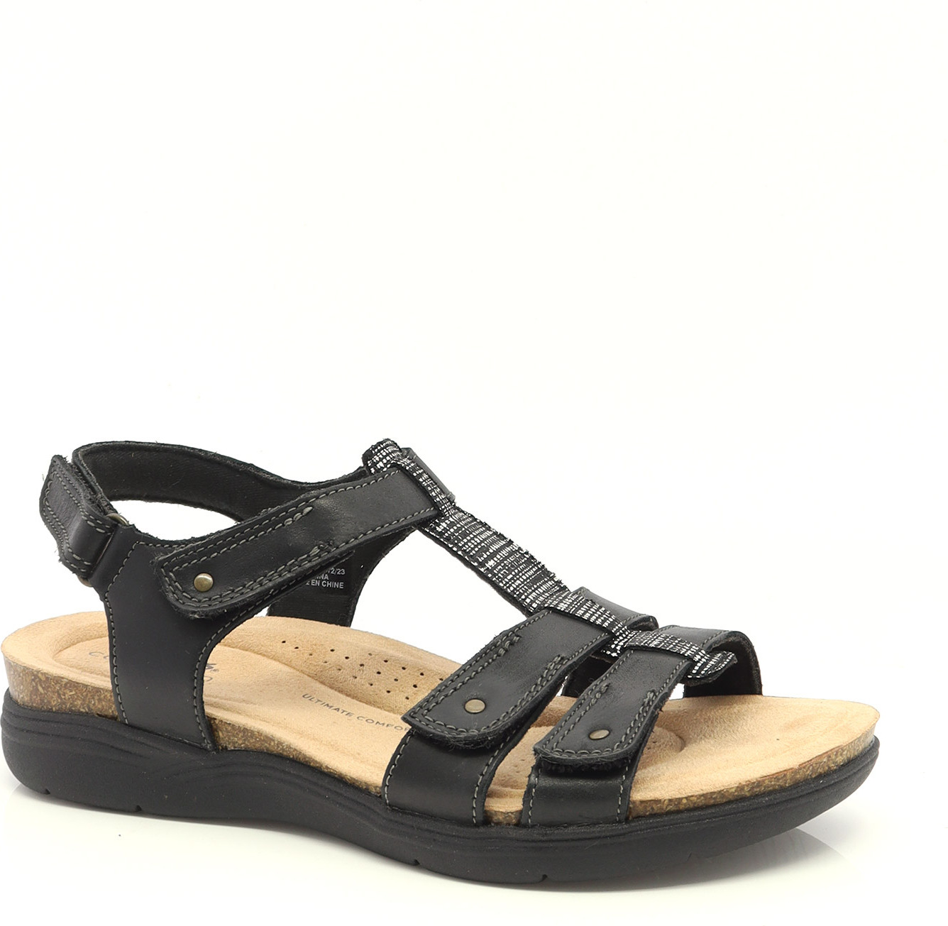 Clarks velcro sandals best sale