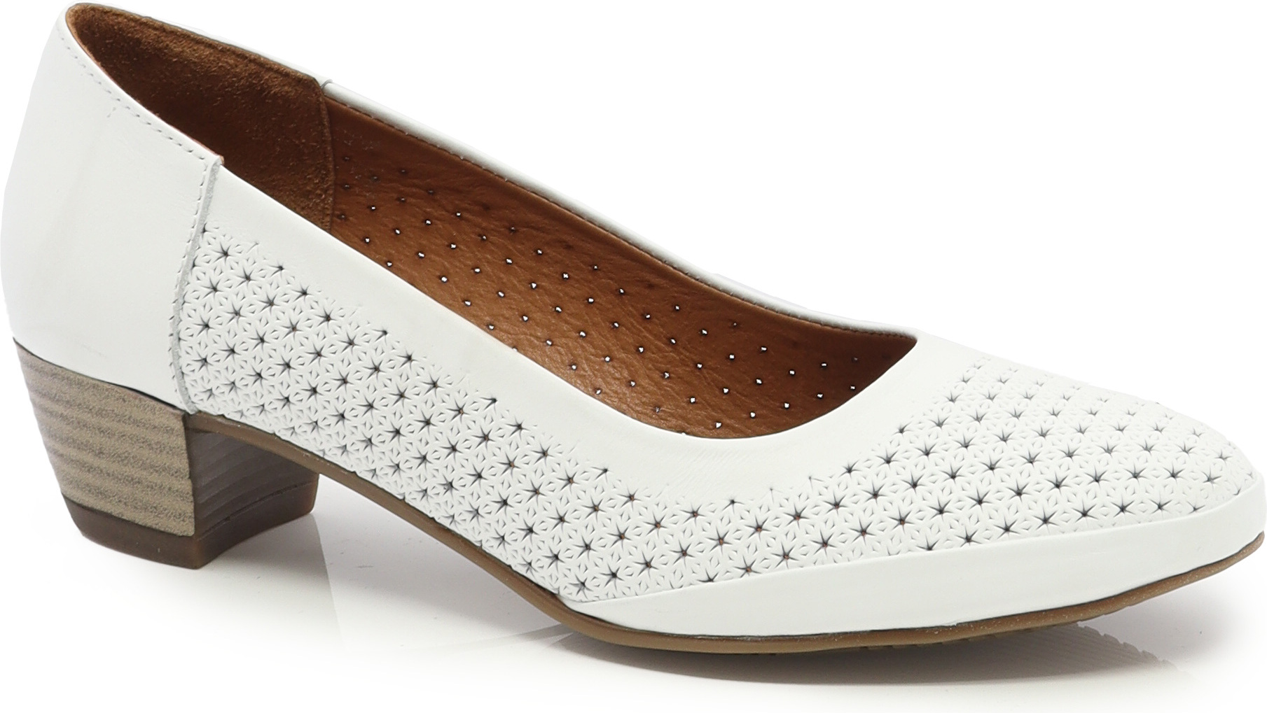 ESCARPIN PERFORÉ A TALON BLOC-86986