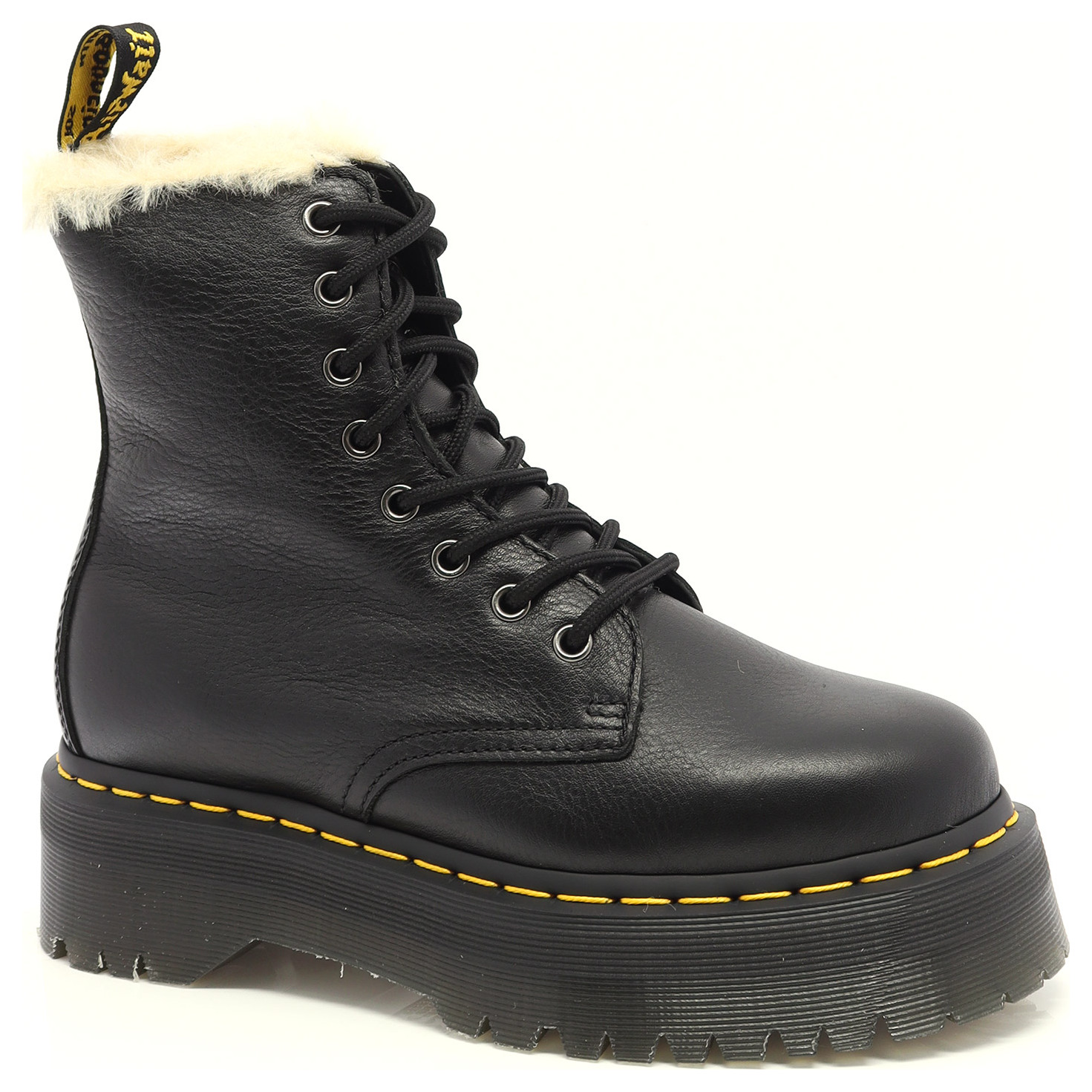 BOTTE DOUBLÉE LACÉE SUR SEMELLE PLATE-FO-88072