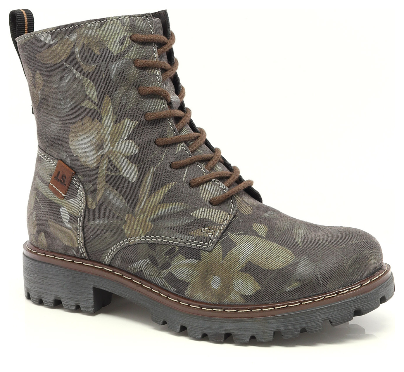 BOTTINE LACÉ 8 OEILLES IMPRIMÉ-88324